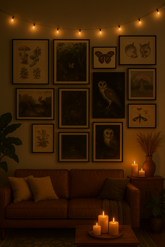 Vintage Moody Botanical Woodland Art Print Dark Academia Gallery Wall Art Canvas Painting Mushrooms Poster Gothic Home Decor - Luumé